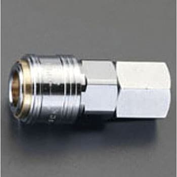 Rc 3/8" 雌ねじカップリング(ワンプッシュ/ロック) エスコ