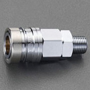 R 3/8" 雄ねじソケット(ワンプッシュ/ロックガード付) エスコ