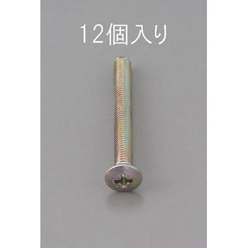 M6 x12mm 丸皿頭小ねじ(三価クロメート/12本) - エスコ