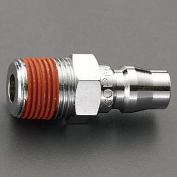 R 3/8" 雄ねじプラグ(エアーホース用/2個) エスコ