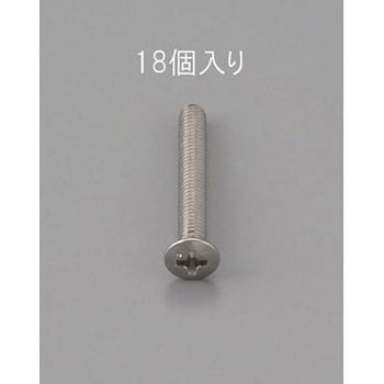 M3 x12mm 丸皿頭小ねじ(ステンレス製/18本) - エスコ