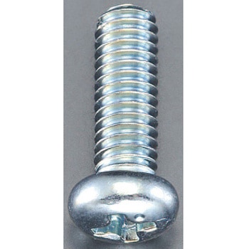 M2 x15mm 鍋頭小ねじ(ユニクロメッキ/54本) エスコ