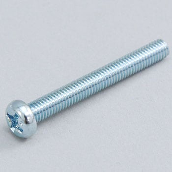 M3 x25mm 鍋頭小ねじ(ユニクロメッキ/34本) エスコ
