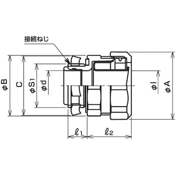 ケイフレックス用コネクタ ノックアウト接続用 管用平行おねじ付き