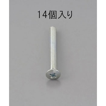 M5 x30mm 鍋頭小ねじ(ユニクロメッキ/14本) - エスコ