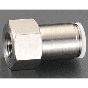 Rc 3/8"x 8mm ユニオン(雌ねじ/真鍮製) エスコ