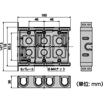 配ボックス 耳付型 日動電工