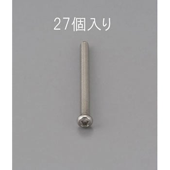 M3 x 8mm 鍋頭小ねじ(ステンレス製/27本) エスコ