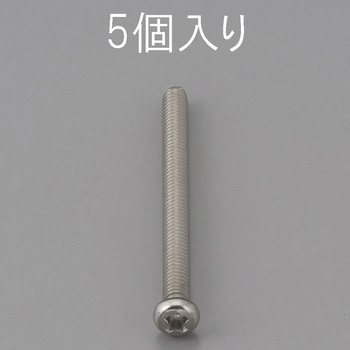 M4 x45mm 鍋頭小ねじ(ステンレス製/5本) エスコ