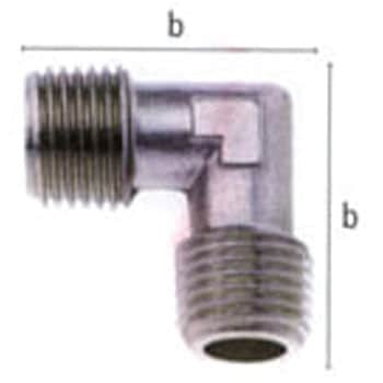 R 1/2"xR 1/2" エルボーコネクター(真鍮製) エスコ
