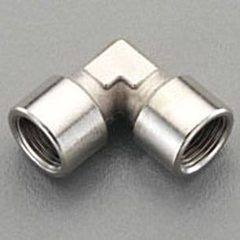 G 1/4"xG 1/4" エルボーコネクター(真鍮製) エスコ