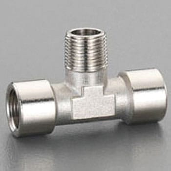 R 1/8"xG 1/8" T型コネクター(真鍮製) エスコ