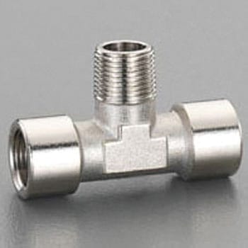 R 3/8"xG 3/8" T型コネクター(真鍮製) エスコ