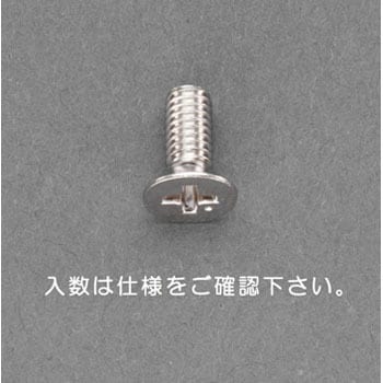M2  x 4mm 皿頭小ねじ(真鍮/110本) エスコ