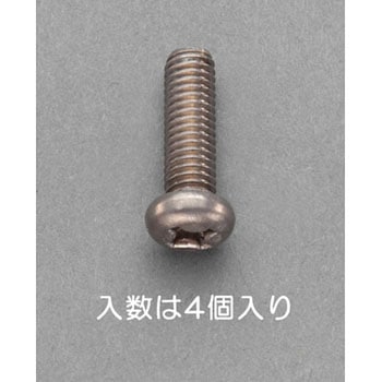 M6x10mm 鍋頭小ねじ(チタン/4本) エスコ