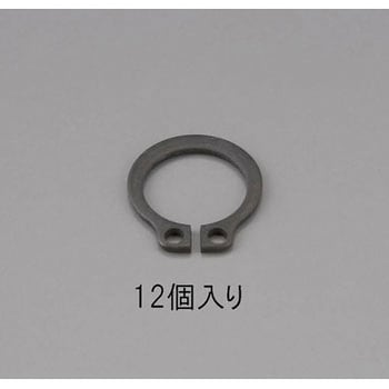 19mm 軸用スナップリング(12個) - エスコ