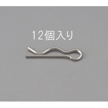 1.6x27.7mm/M8 スナップピン(ステンレス製/12本) エスコ