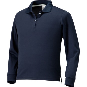 レディース長袖ポロシャツ(脇スリット) 25446L クロダルマ