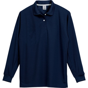 レディース長袖ポロシャツ(脇スリット) 25446L クロダルマ