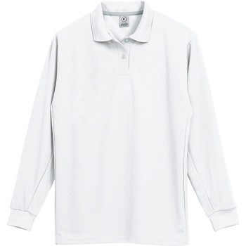 レディース長袖ポロシャツ(脇スリット) 25446L クロダルマ