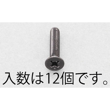 M4x20mm 皿頭小ねじ(ステンレス/黒色/12本) エスコ