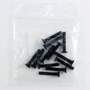 M4x25mm 皿頭小ねじ(ステンレス/黒色/12本) エスコ