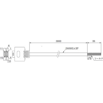 CK3Wエンコーダ接続コネクタ専用ケーブル omron(オムロン)