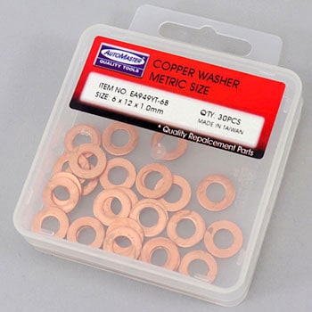6x12x1.0mm 銅パッキン (30個) エスコ