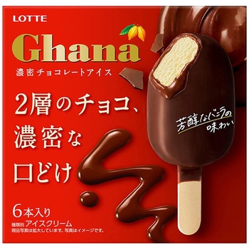 冷凍] ロッテ ガーナ濃密チョコレートアイス 330ml 1箱(330mL×8