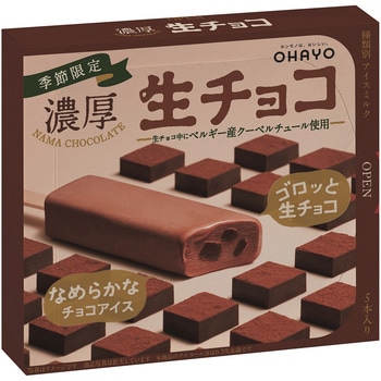アイス]オハヨー乳業 濃厚生チョコ 40ml 1箱(200mL×10個) オハヨー乳業