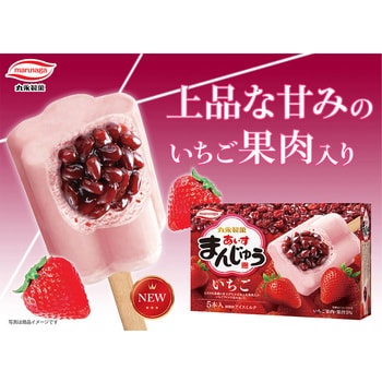 アイス] 丸永製菓 あいすまんじゅういちごマルチ 80ml×5本 1箱(400mL×6