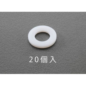 M2/2.7x5.5x0.5mm 平ワッシャー(ナイロン製/20枚) エスコ