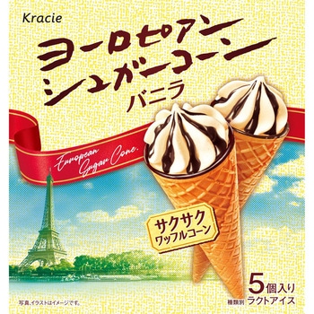 [冷凍] クラシエ ヨーロピアンシュガーコーンバニラ 5本 クラシエフーズ