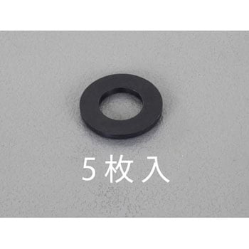 M16/17.0x30x3.0mm 平ワッシャー(TPR製/黒/5枚) エスコ