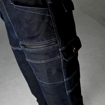 D.GROW ストレッチデニムカーゴパンツ DG111 クロダルマ