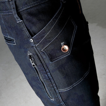 D.GROW ストレッチデニムカーゴパンツ DG111 クロダルマ