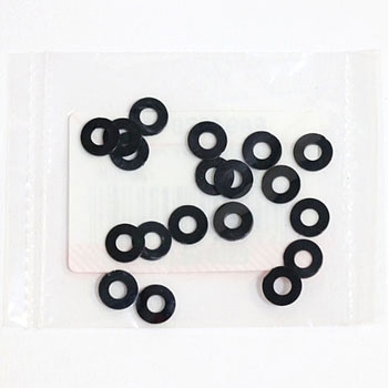 M3/3.2x7.0x0.5mm 平ワッシャー(ナイロン製/黒/20枚 エスコ