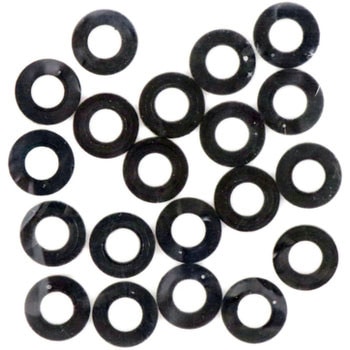 M4/4.3x9.0x0.8mm 平ワッシャー(ナイロン製/黒/20枚 エスコ