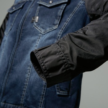 D.GROW ストレッチハイブリッドデニム長袖ジャンバー DG410 クロダルマ