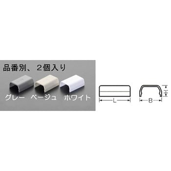 26mm モール用連結(プラスチック製/灰/2個) エスコ