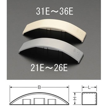 30mm ワゴンモールエンド(灰) エスコ