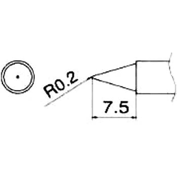 R0.2mm  交換用こて先 エスコ