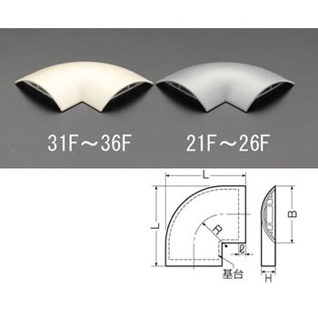 68.5mm ワゴンモールコーナー(灰) エスコ