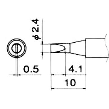 2.4mm  交換用こて先 エスコ
