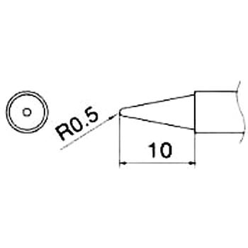 R0.5mm  交換用こて先 エスコ