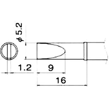 5.2mm  交換用こて先 - エスコ
