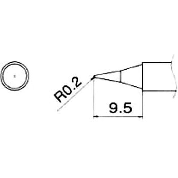 R0.2mm  交換用こて先 エスコ