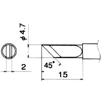 4.7mm  交換用こて先 エスコ