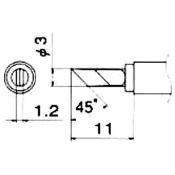 3.0mm  交換用こて先 エスコ
