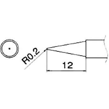 R0.2mm  交換用こて先 エスコ